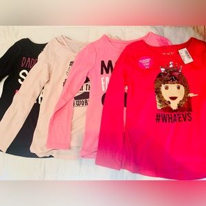 5T & 5/6 size girls t-shirts- bungle of 4.